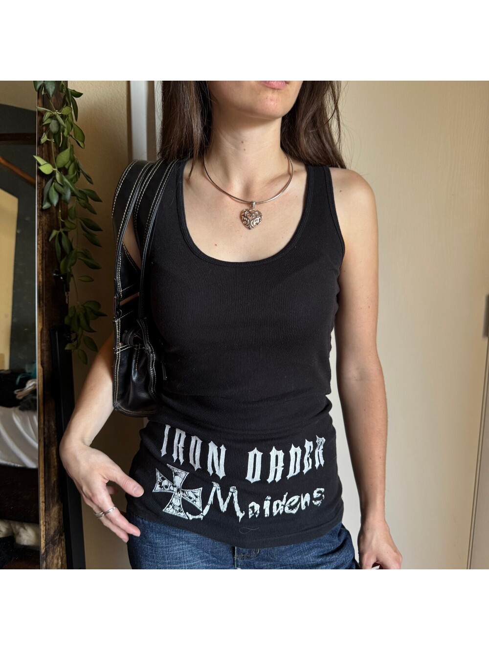 Vintage Y2K West Coast Choppers Style Biker Motorcycle Tank Top Black Women's L